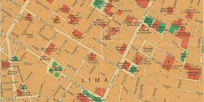 Lima í peru borg kort
